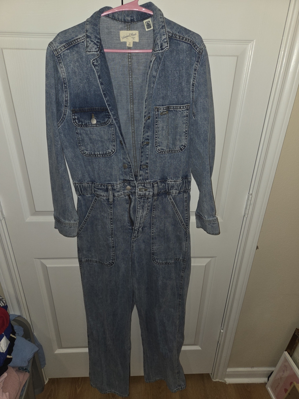 Universal Thread Light Blue Denim Jumpsuit